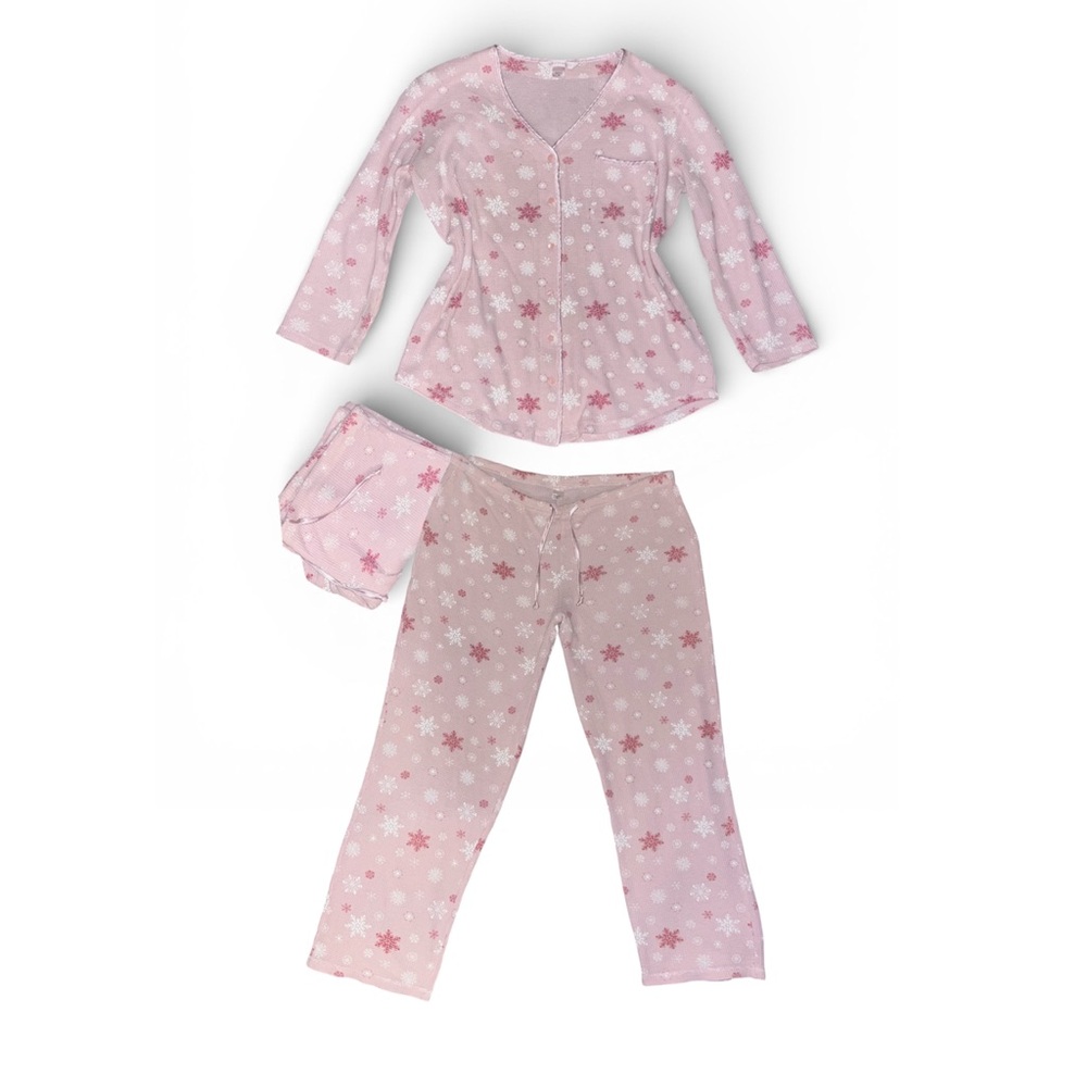 Victoria's Secret Pink Snowflake Pajama Set